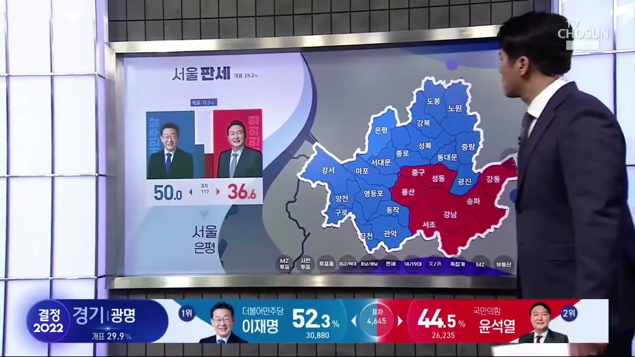 2022 대선 – 미디어월 전경