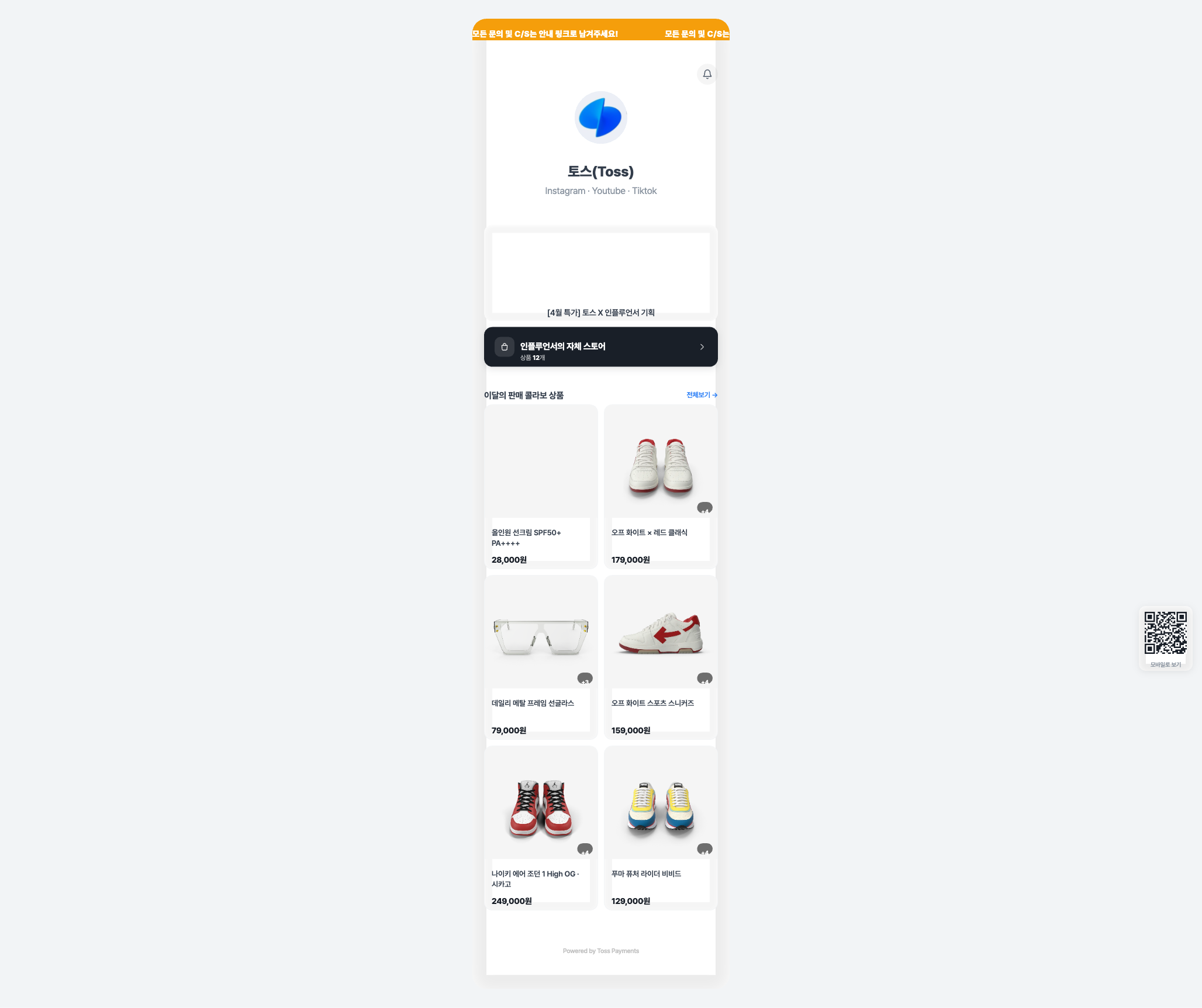 공개 결제 페이지